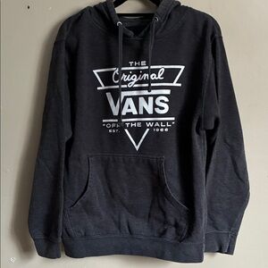 Vans Charcoal Hoodie with White Logo